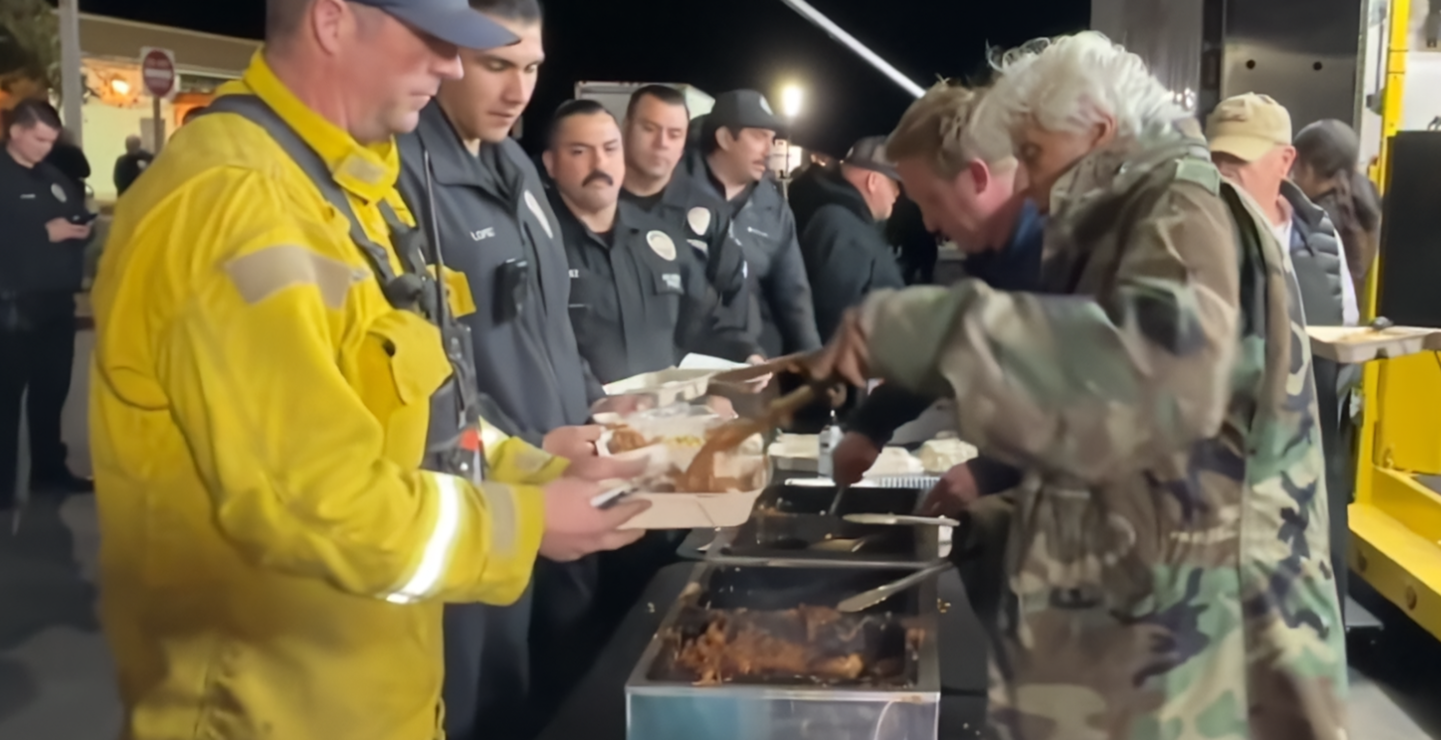 Jay Leno Rides His Own Fire Truck To Deliver Food To First Responders