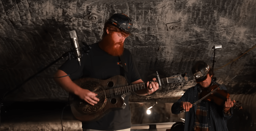 oliver anthony performs live in a coal mine after tearing country music industry