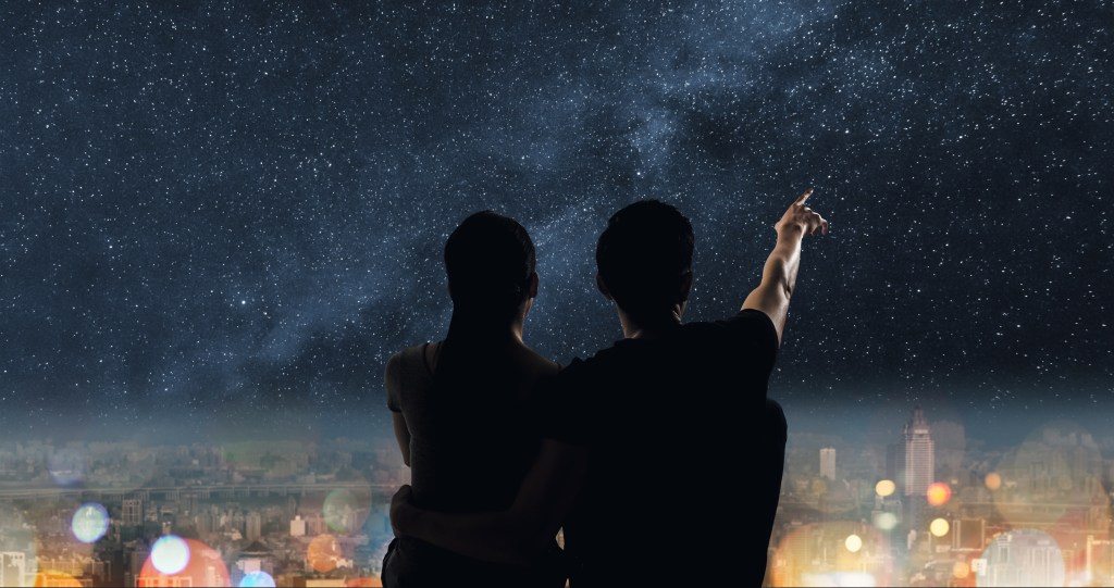 Valentine's Day On A Budget stargazing
