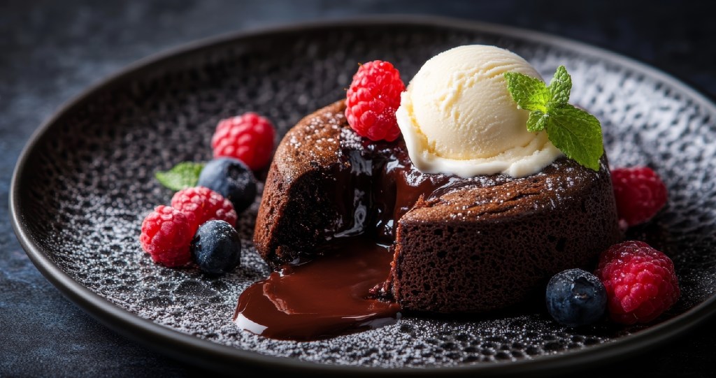 Valentines Day recipes for dessert chocolate lava cake