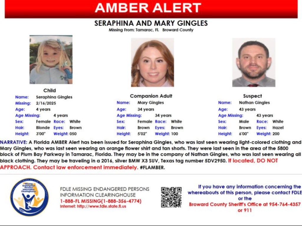 A now cancelled amber alert for missing people 