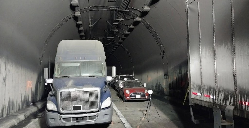 Destruction from Wyoming tunnel crash.