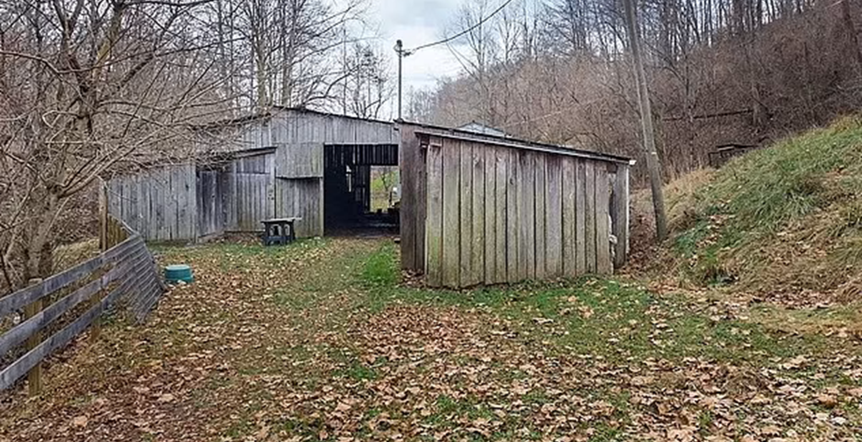 West Virginia shed, couple