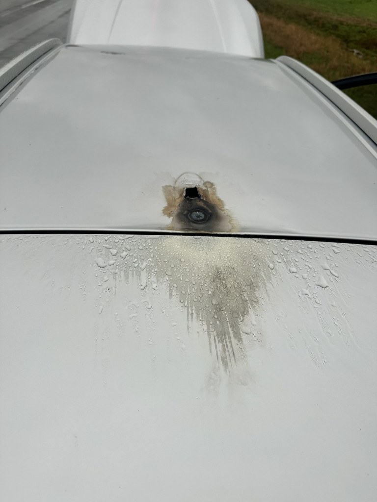 Family Thought Their Car Was Hit By A Gunshot, The Damage Revealed Something More Terrifying
