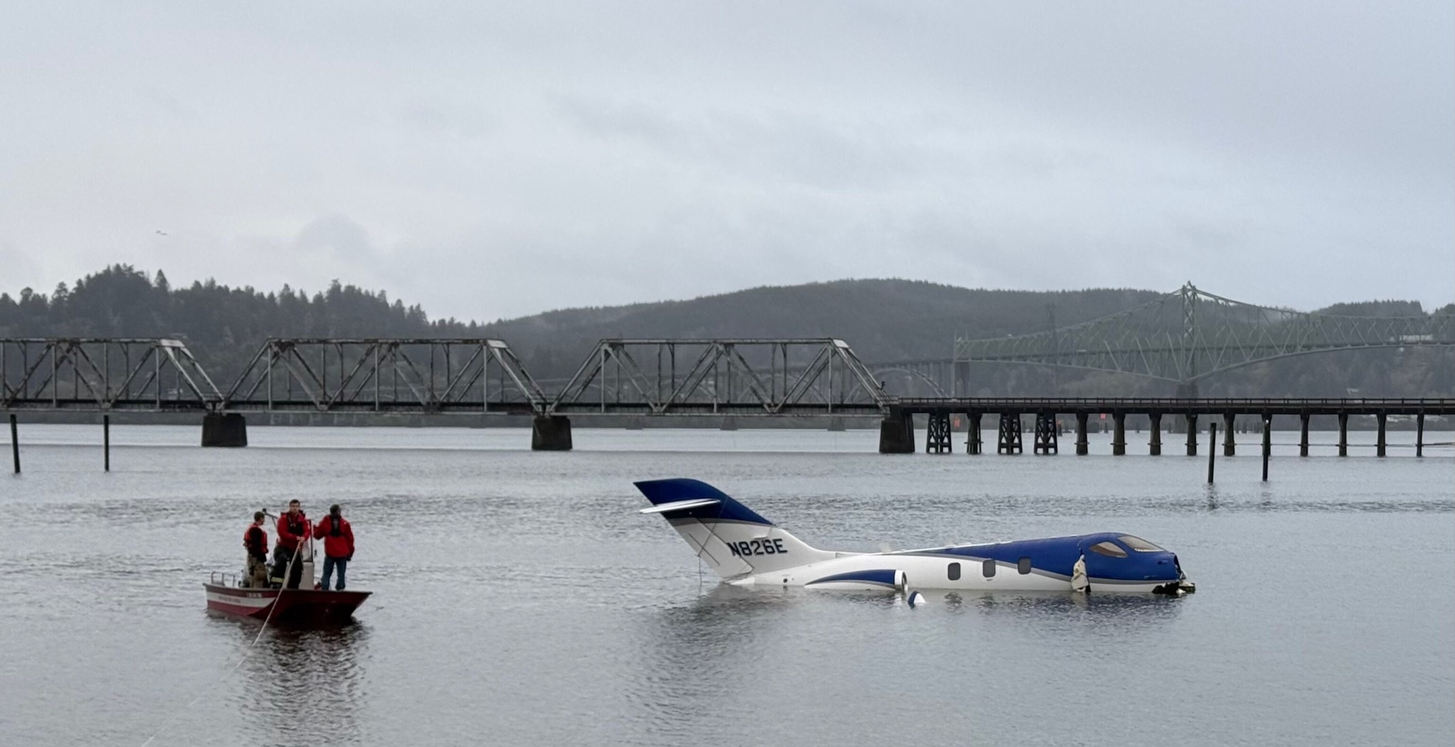 Private Jet Skids Out Of Control And Crashes Into Airport Bay