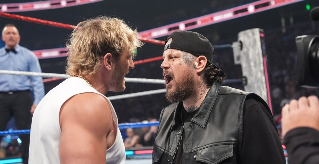 “Stay in Your Lane Stupid” Logan Paul Slaps Jelly Roll in the Face, Gets Body Slammed Through a Desk in Response