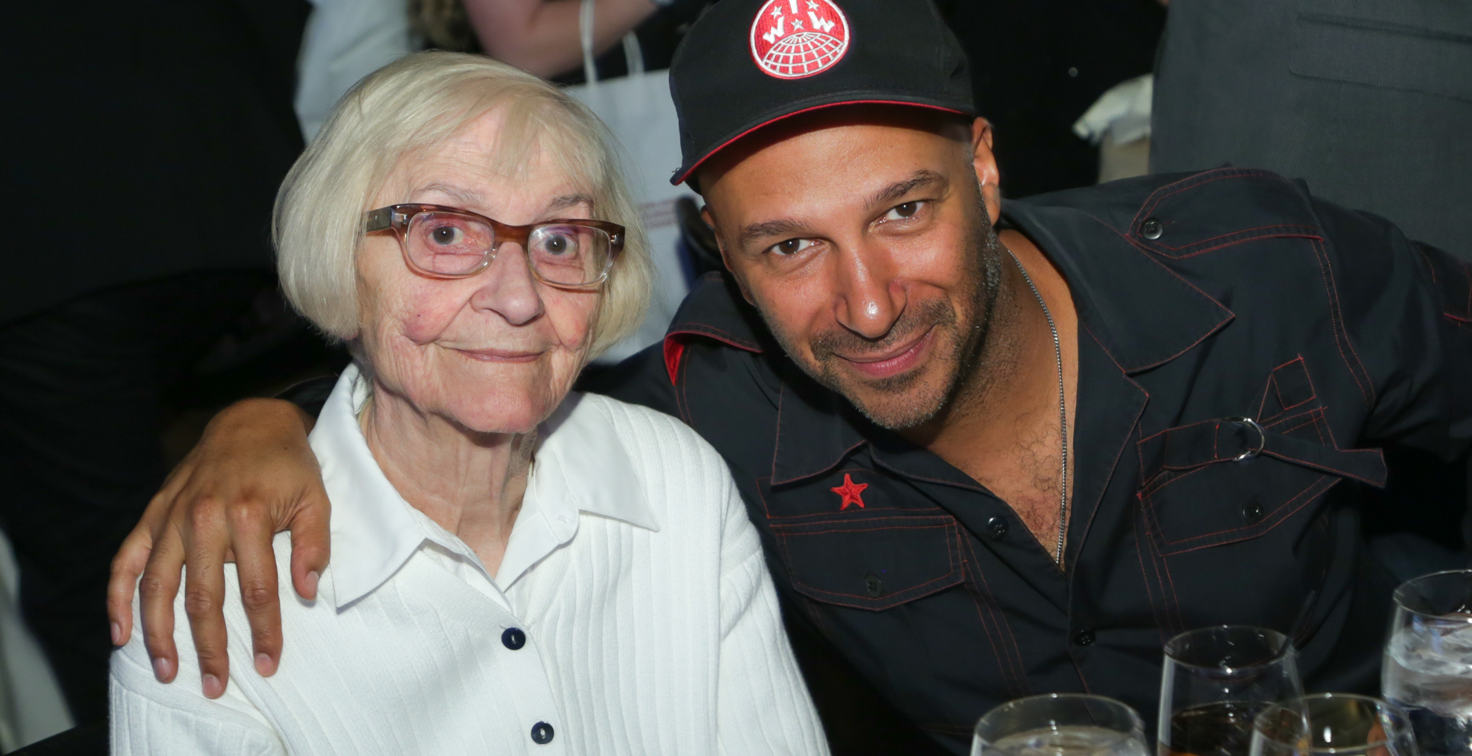 Tom Morello and his mother, Mary