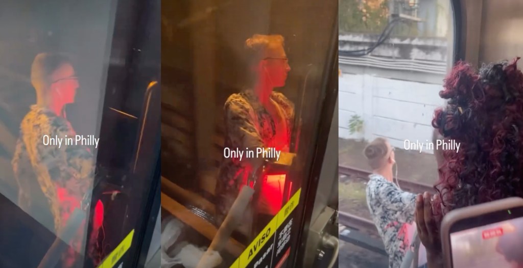 Man in Hawaiian Shirt Caught Clinging to Outside of Moving Train in Wild Video