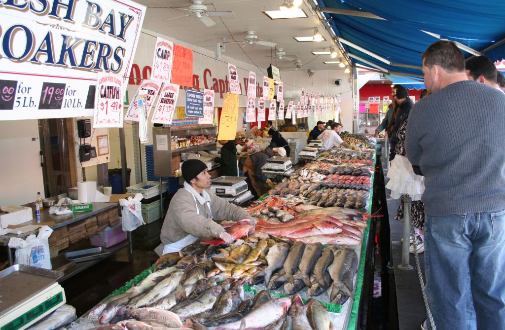 If you live in a coast cities, fish markets - like Maine Avenue Fish Market in Washington D.C., pictured - fresh fish should be available all week long. (Wikipedia.org)