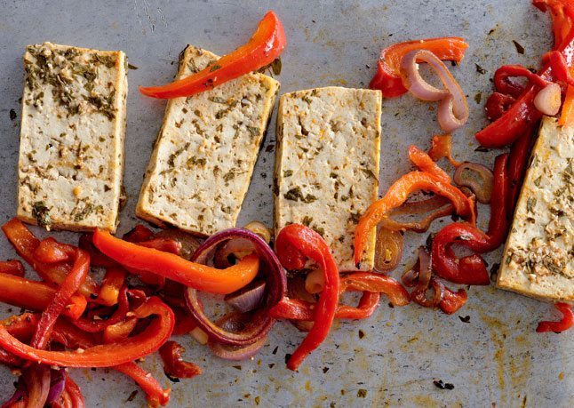 Sheet pan-citrus-marinated-tofu-with-onions-and-peppers-646