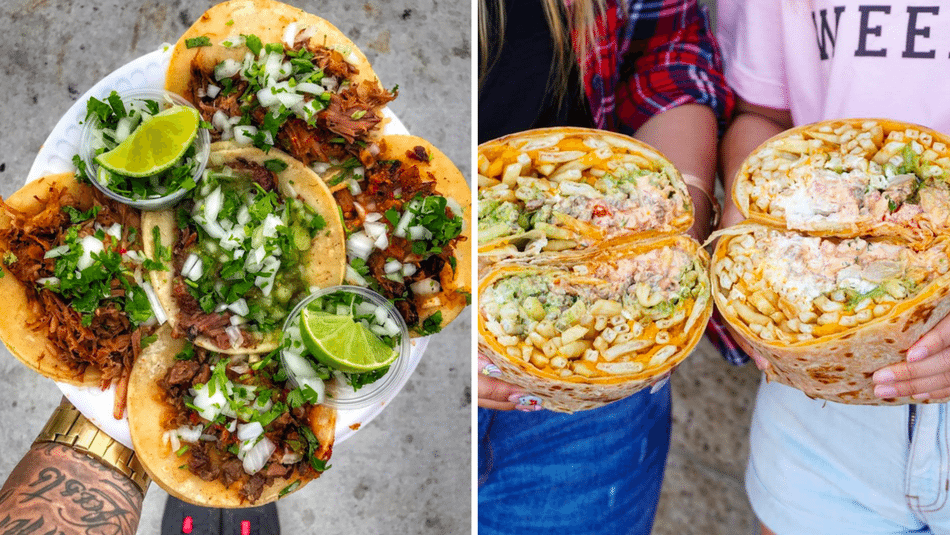 taco vs burrito tex mex