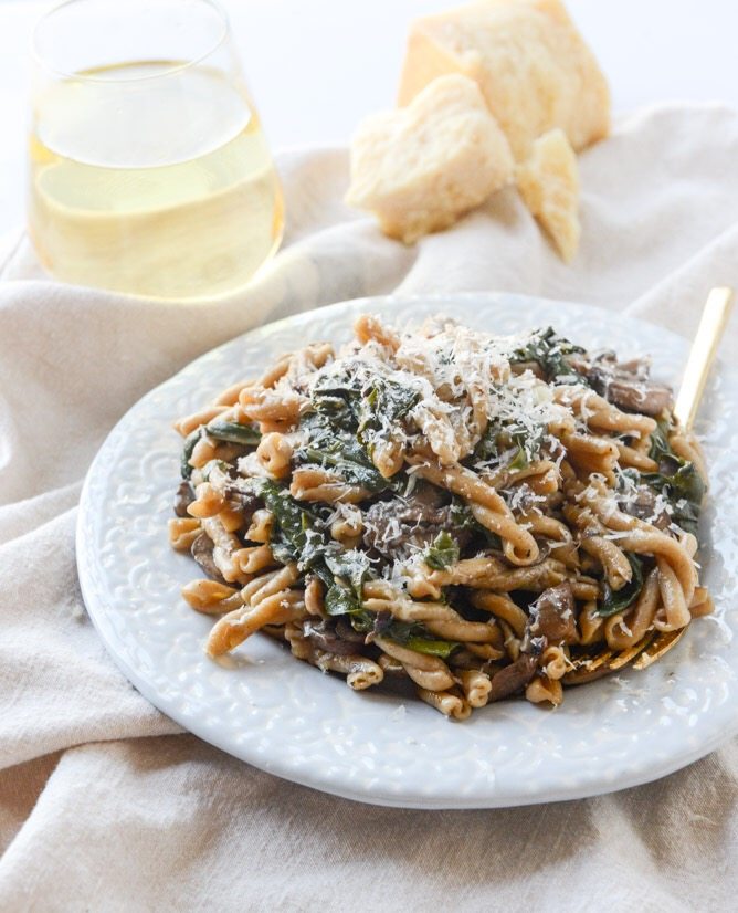 one-pan-mushroom-swiss-chard-pasta