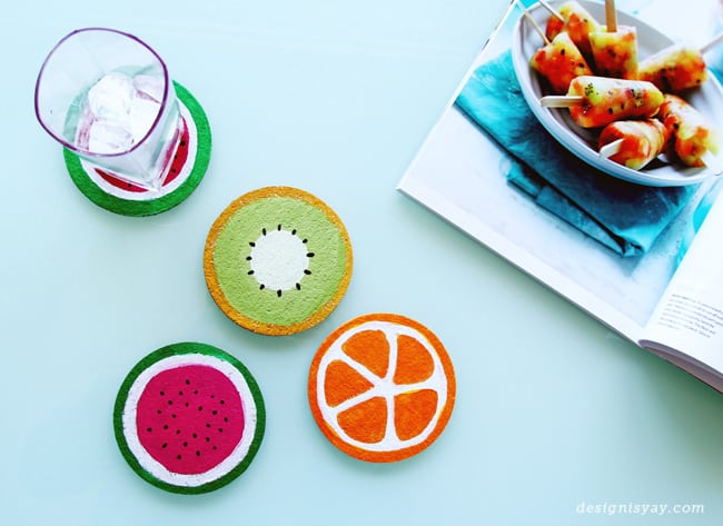 diy fruit coasters diy fruit coasters