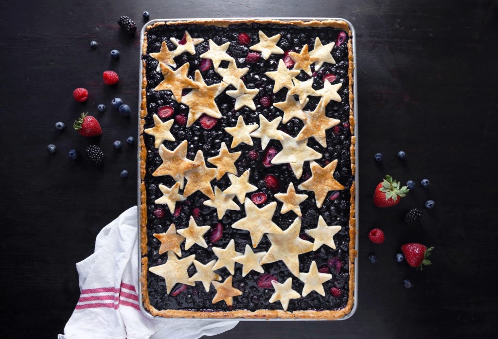 Slab pie with berries Slab pie