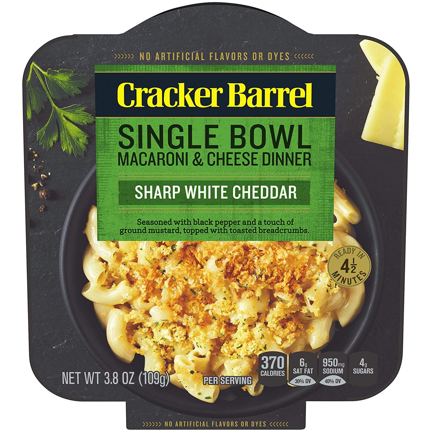 Cracker Barrel Sharp White Cheddar Macaroni & Cheese Single Bowl Dinner