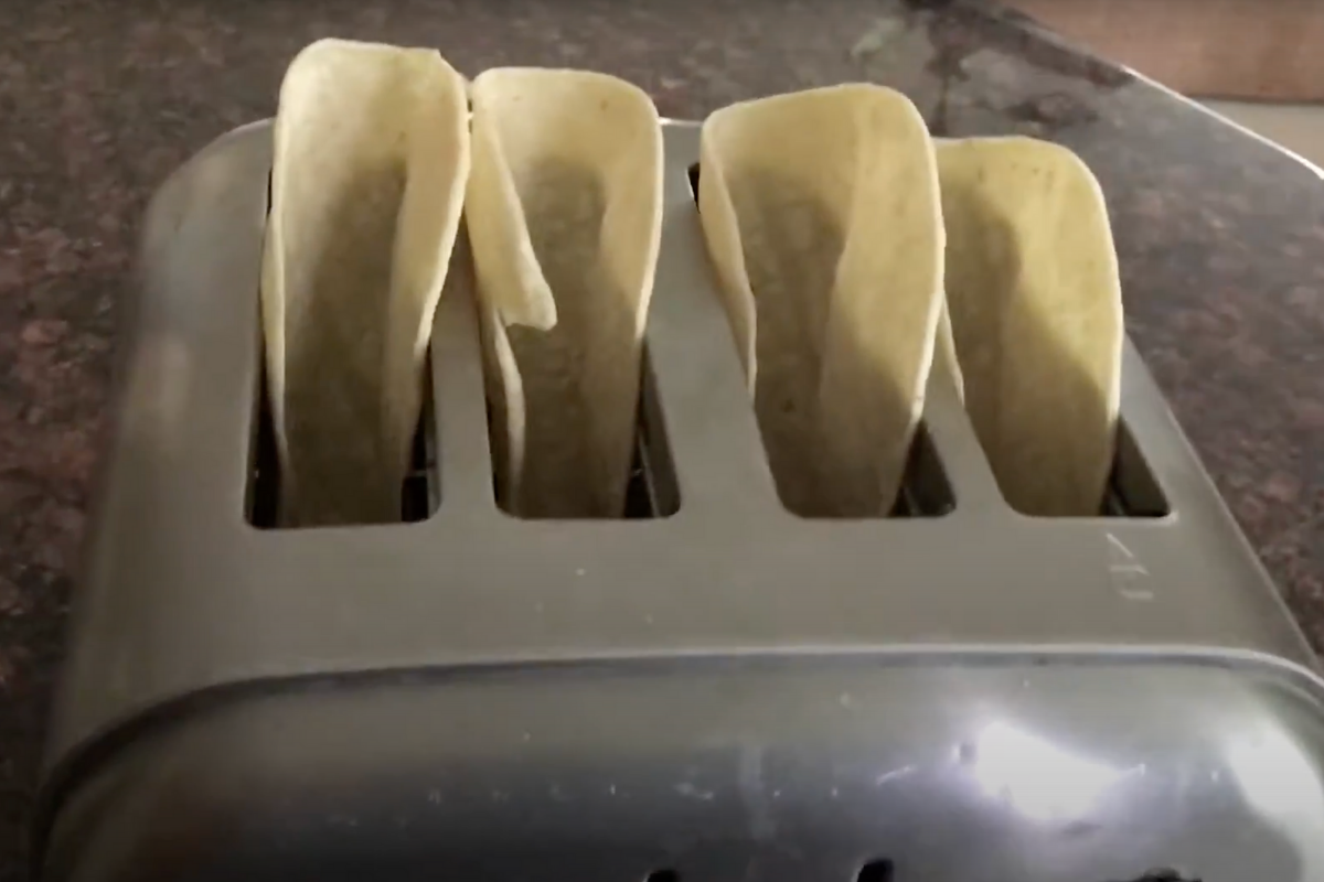 Make Delicious Tacos Fast with this Taco Shells in Toaster Hack