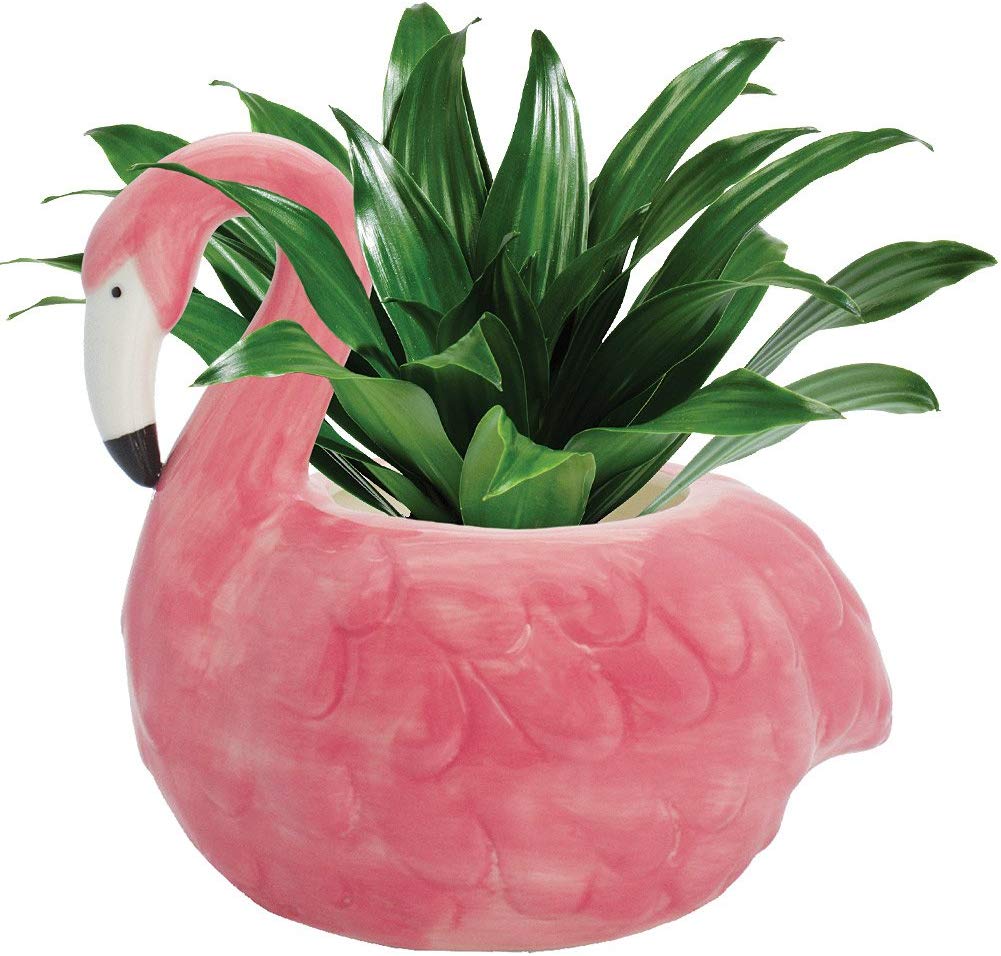 Ceramic Flamingo Planter Pot