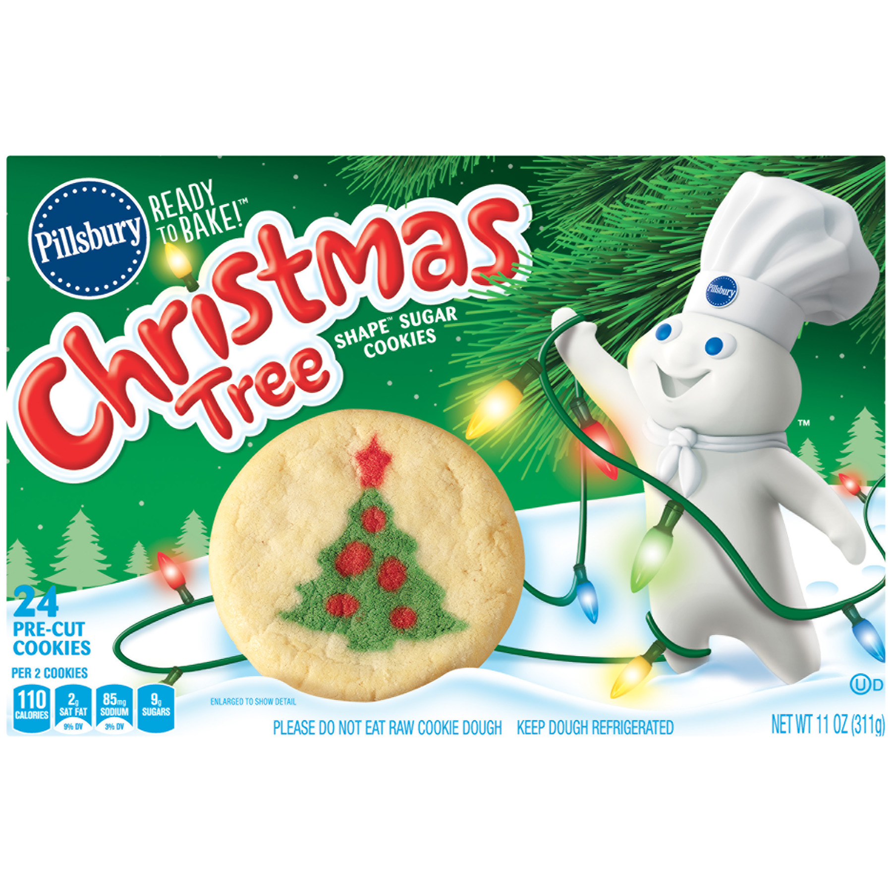 Pillsbury Ready to Bake! Christmas Tree Shape Sugar Cookies