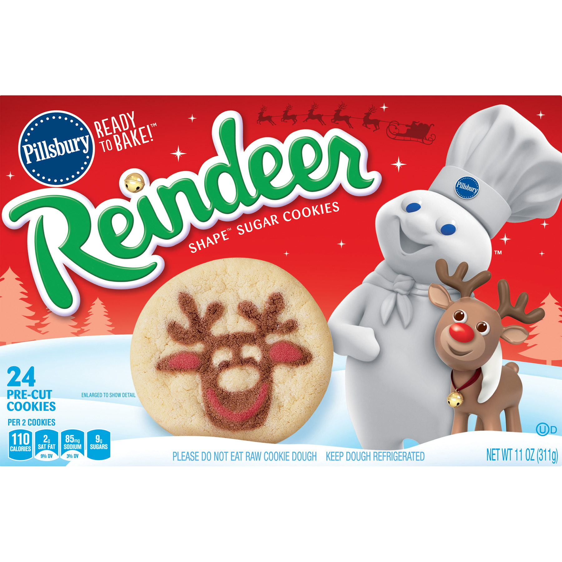 Pillsbury Ready to Bake! Reindeer Shape Sugar