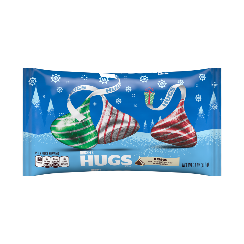 Hershey's, Holiday Milk Chocolate and White Creme Hugs Candies