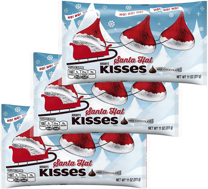 KISSES Chocolates - Santa Hat Milk Chocolate