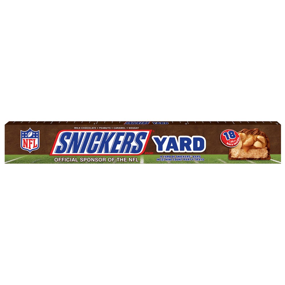 Snickers Yard Chocolate Bars Candy 18 Count, 33.48 Ounce