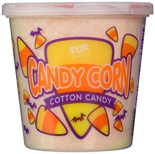 Fun Sweets (1) Tub Cotton Candy - Candy Corn Flavored