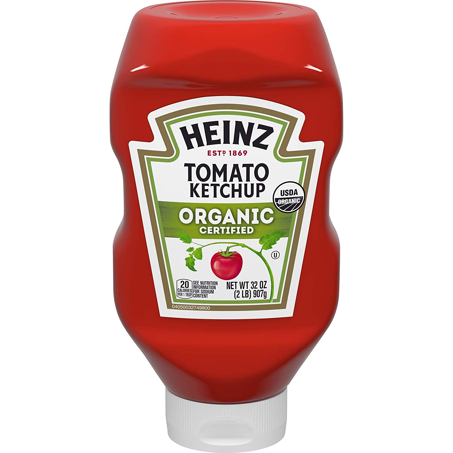 Heinz Organic Certified Tomato Ketchup, 32 oz Bottle