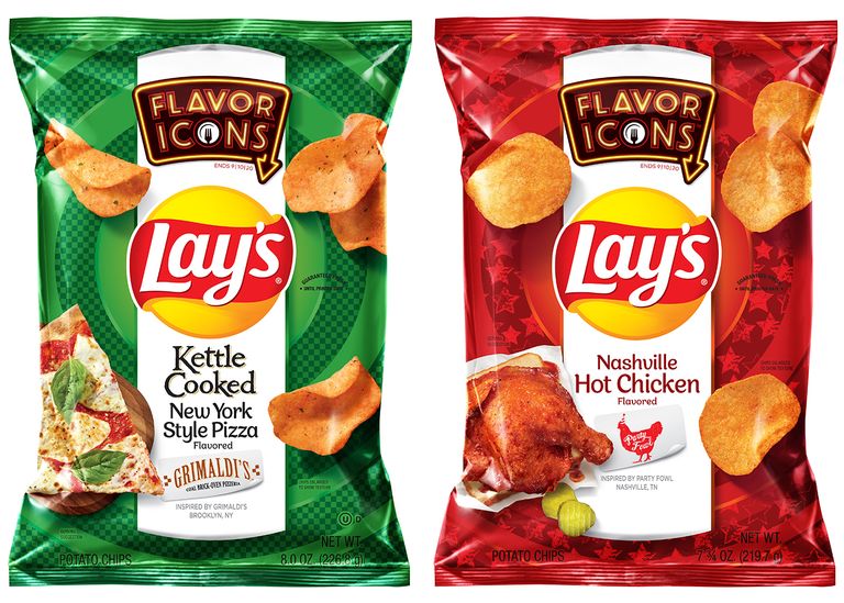 Lay's New York pizza and hot chicken