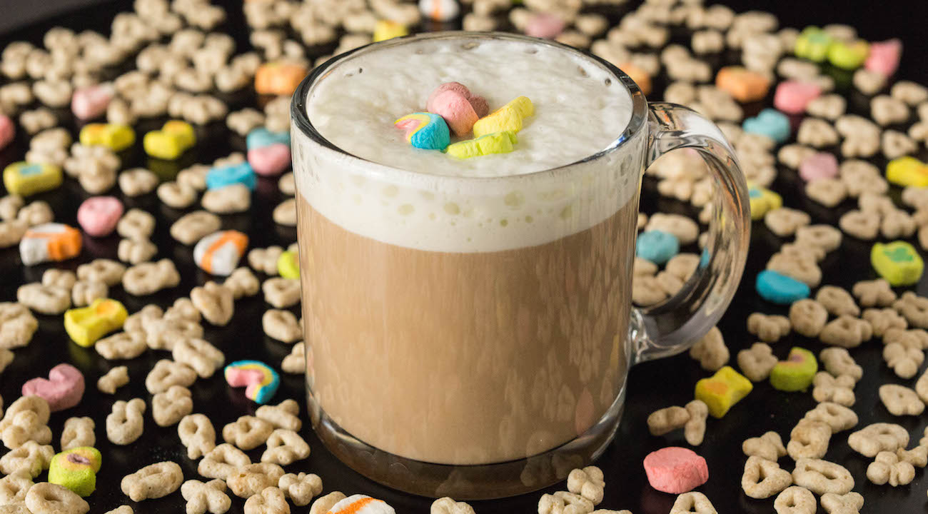 Lucky Charms Cereal Milk Latte Recipe