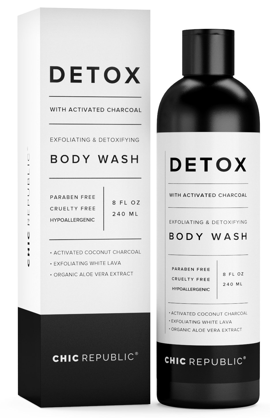 Natural Body Wash with Activated Coconut Charcoal