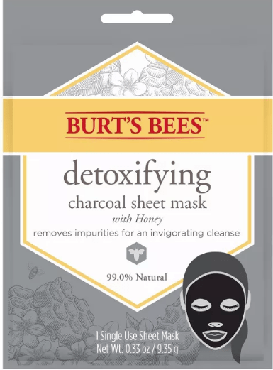 Burt's Bees Detoxifying Charcoal Sheet Face Mask - 1ct - 0.33oz