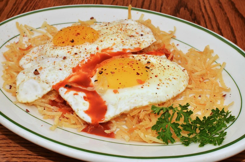 hash browns with eggs
