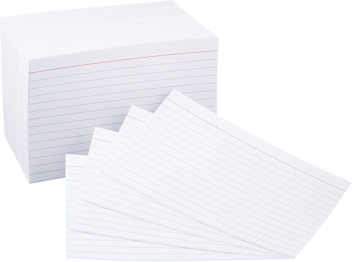 AmazonBasics 4 x 6-Inch Ruled Lined White Index Note Cards, 500-Count