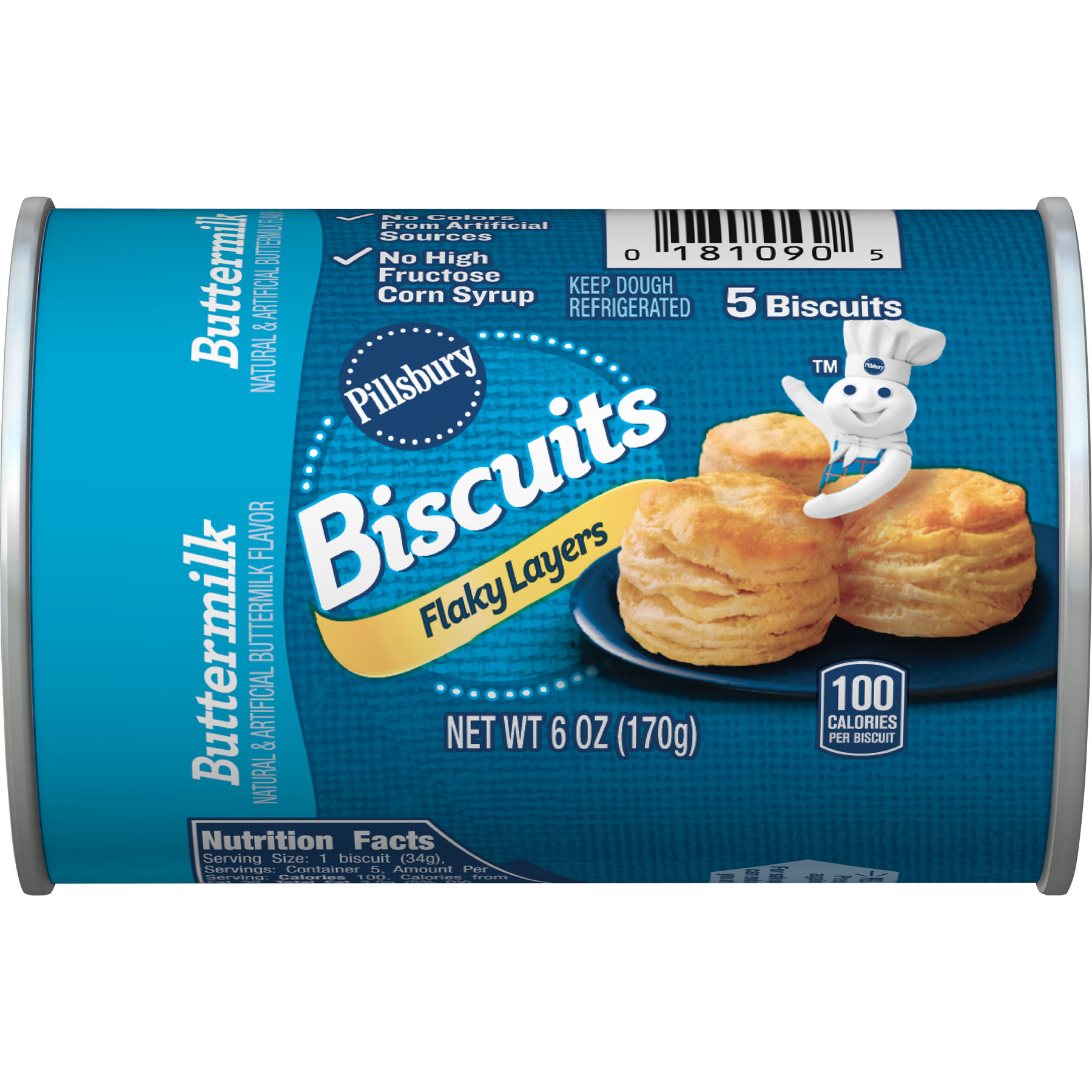 Pillsbury Grands! Flaky Layers Buttermilk Biscuits 5 Ct 6 oz