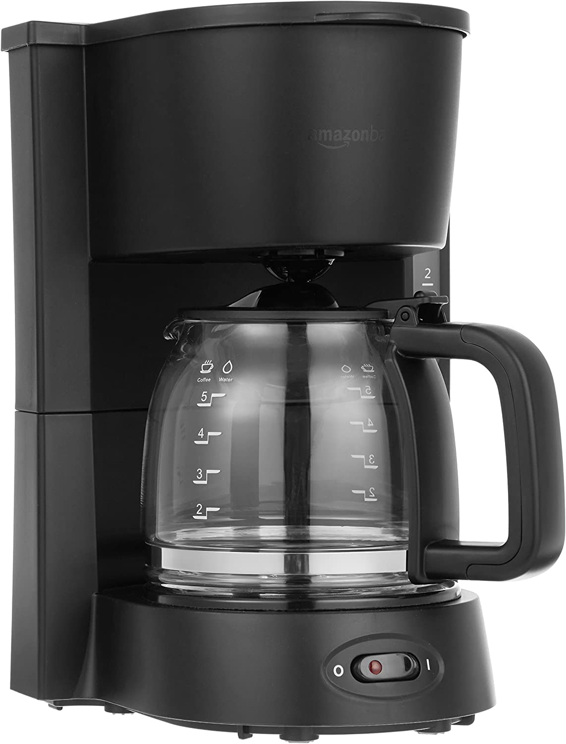 AmazonBasics 5-Cup Coffeemaker with Glass Carafe