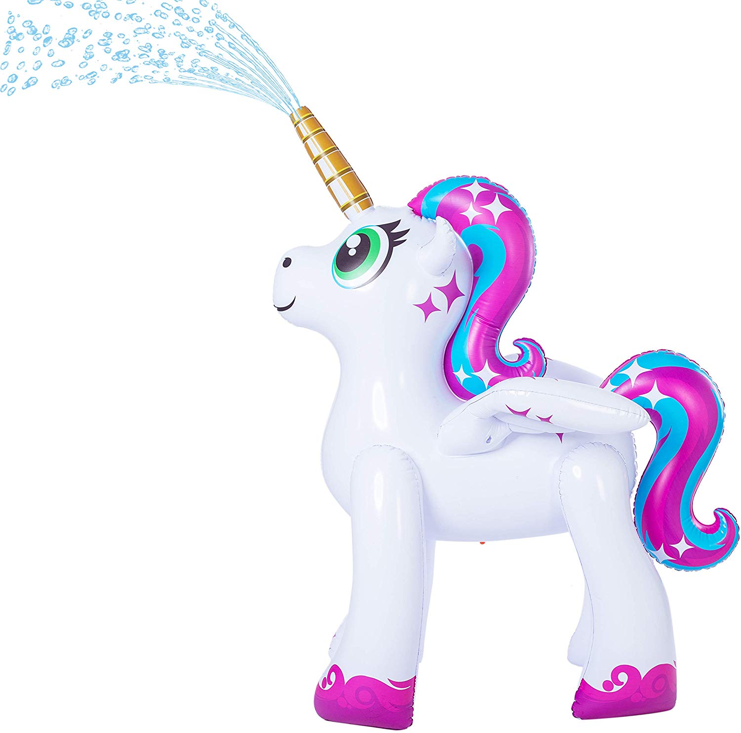 JOYIN Inflatable Unicorn Yard Sprinkler, Alicorn/ Pegasus Lawn Sprinkler for Kids (5.3 Feet)