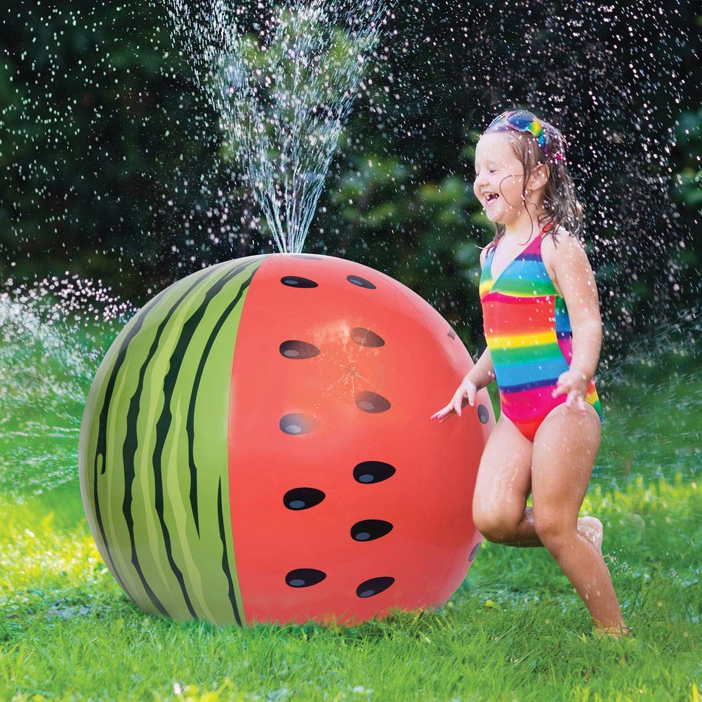 JOYIN Mega Melon Ball Jumbo Sprinkler, 35.5" Watermelon Inflatable Sprinkler Toys for Kids Toddlers
