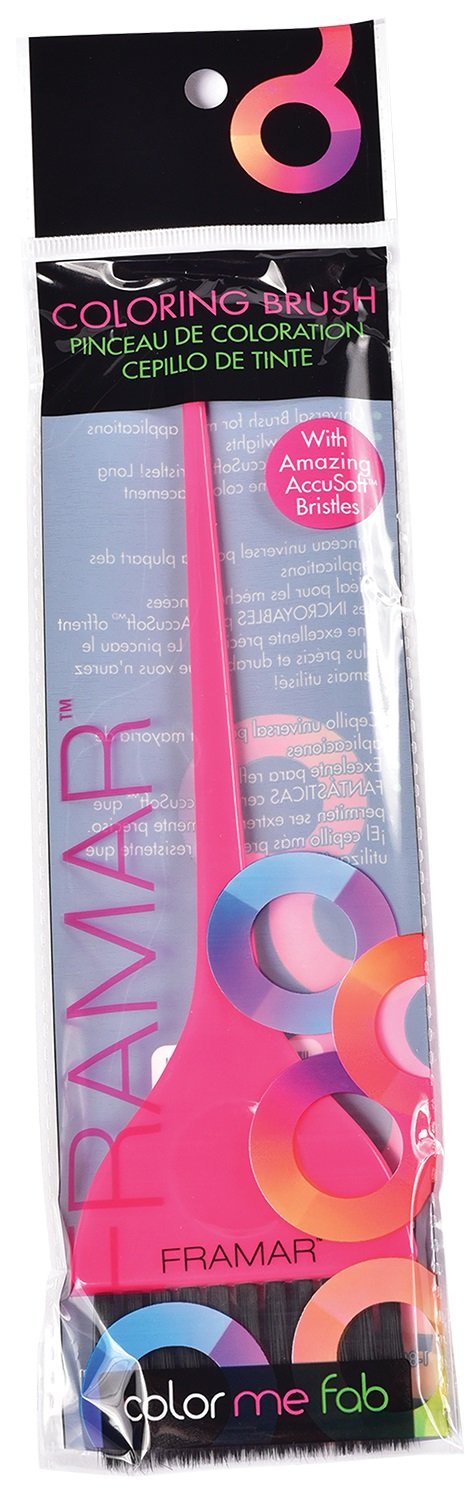 Framar Classic Pink Hair Color Brush - Hair Coloring Brush for Hair Dye, Hair Bleach - Hair Dye Brush