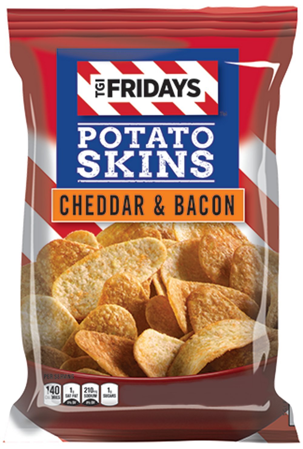 TGI Friday's 4 oz Cheddar & Bacon Potato Skins Chips (3 Bags)