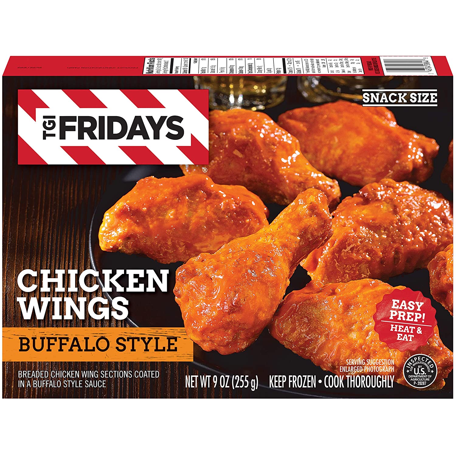 TGI Fridays Buffalo Style Frozen Chicken Wings (9 oz Box)