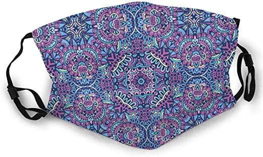 Gesdfwe Paisley Adult Dust Mask Unisex Breathable Face Mask Windproof Balaclava