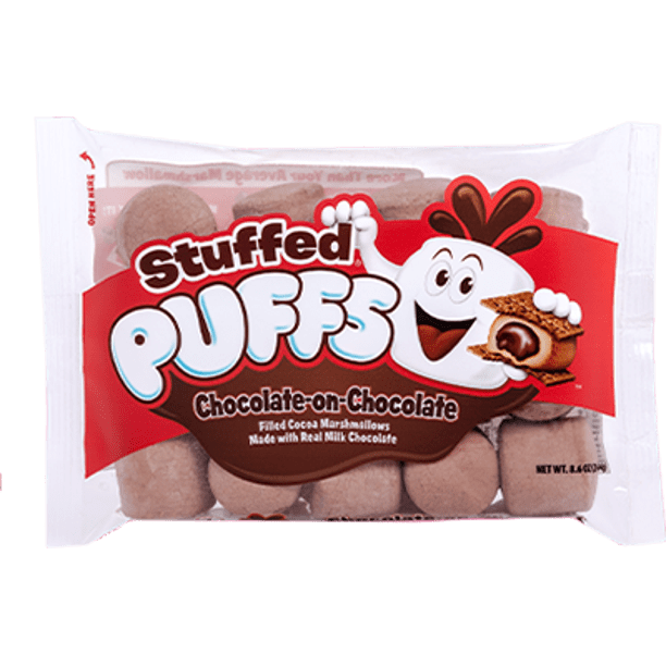 chocolate on chocolate stuffed puffs