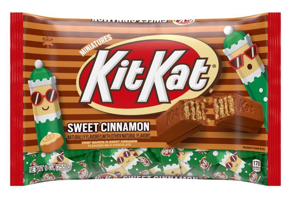 KitKat Sweet Cinnamon Miniature Wafer Bars 9 oz. Bag, Holiday Limited Edition Chocolate Treat! (1)