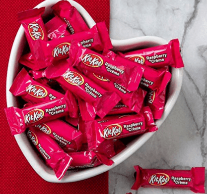Kit Kat Raspberry Creme Bar, Miniature Crisp Wafers In Raspberry Flavored White Creme, Pink Individually Wrapped Chocolate Bars, Bulk Pack 4 Pounds