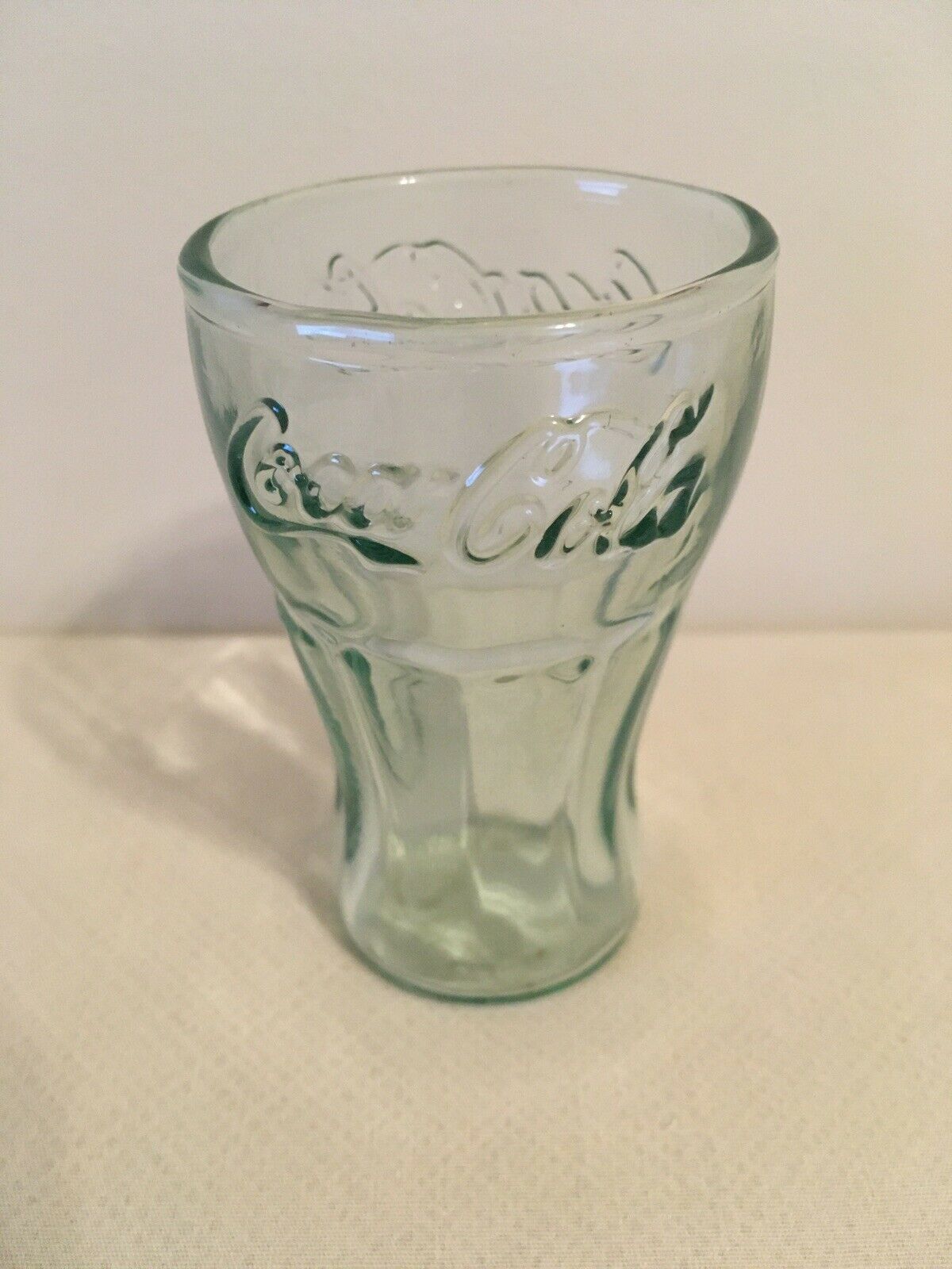 Vintage Green Tint Coca Cola Shot Glass 3'' Barware