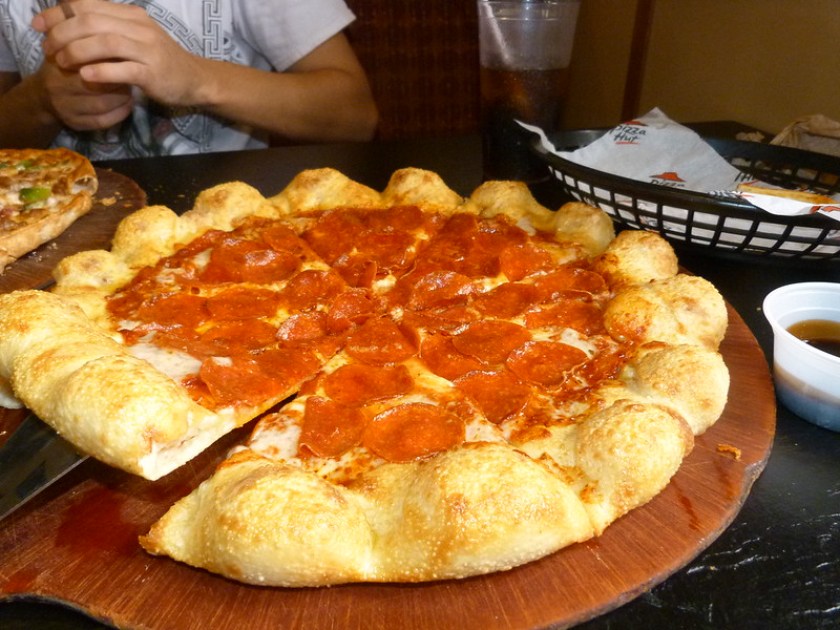 Pizza Hut stuffed crust pizza