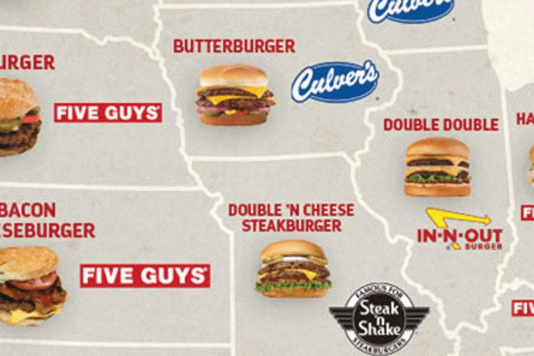 Map of the Most Popular Fast Food Burgers in Every State: Do You Agree?