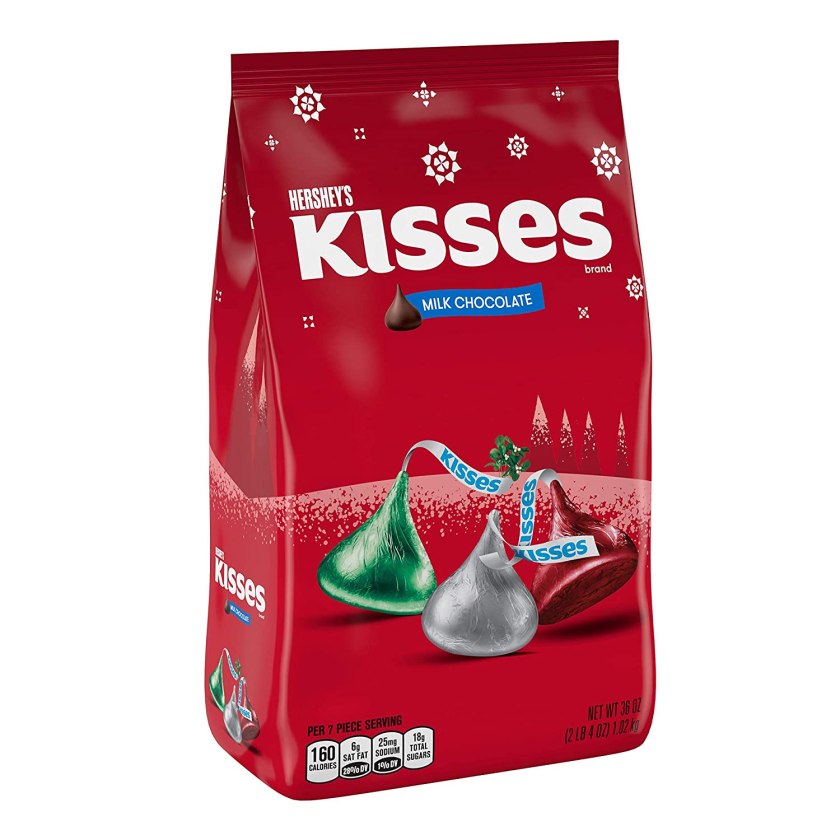 HERSHEY'S Kisses Chocolate Candy, Holiday, 36 ounce Bulk Candy