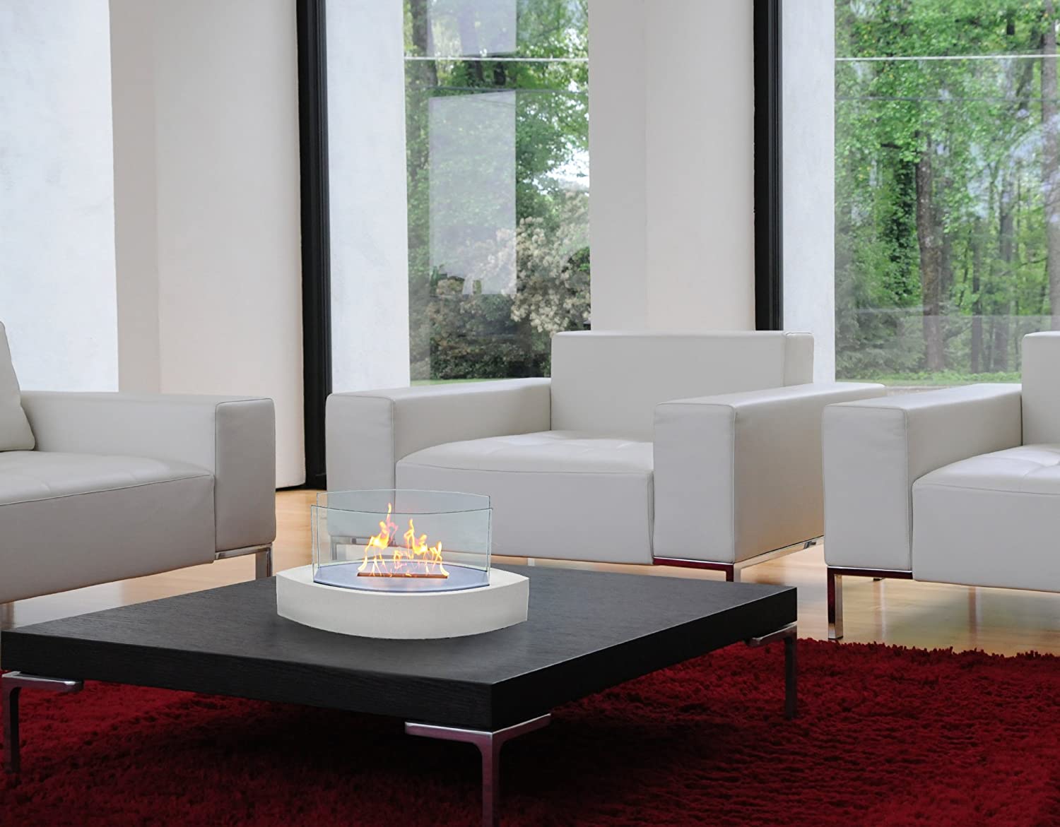 Anywhere Fireplace Lexington Table Top Ethanol Fireplace (White)